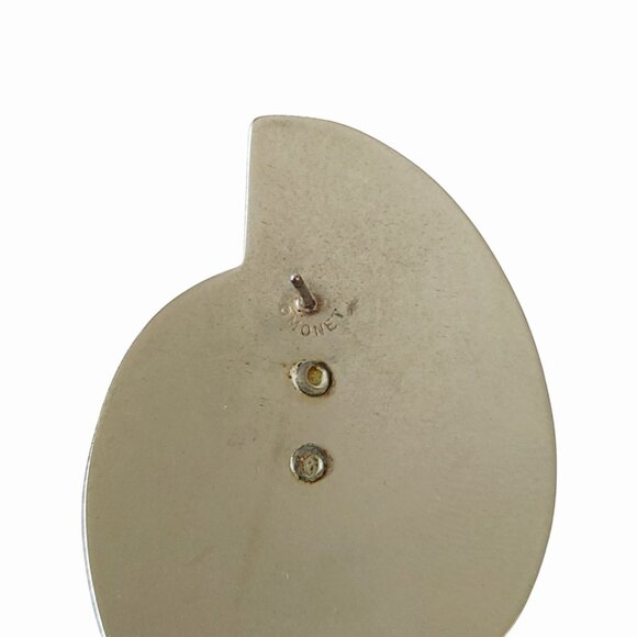 Monet Post Earrings Vintage Geometric Mixed Metal Modernist Brutalist Sculptural - Picture 7 of 13